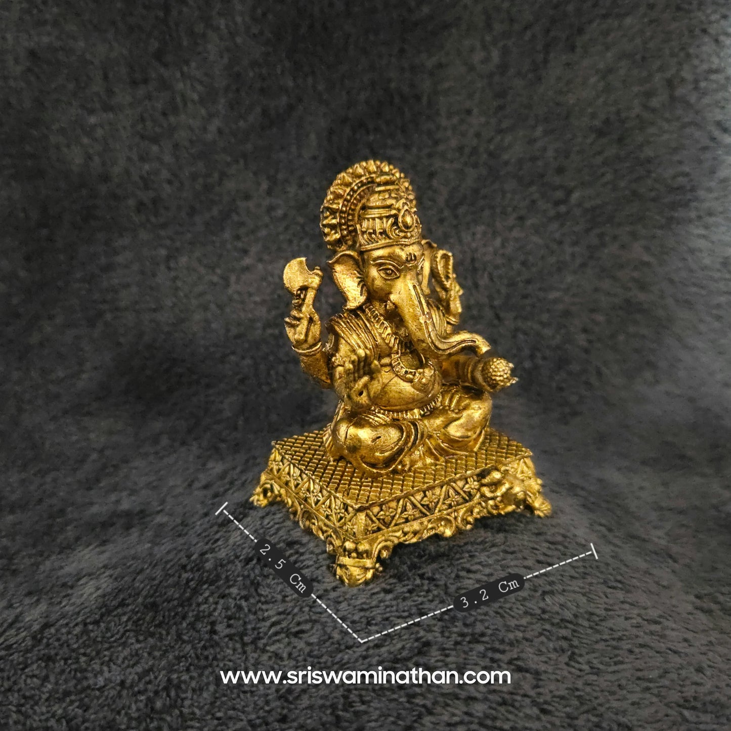 Ganesha on Carved Throne