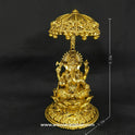 Ganesha-sitting-lotus-peedam-ornated-umbrella-dome