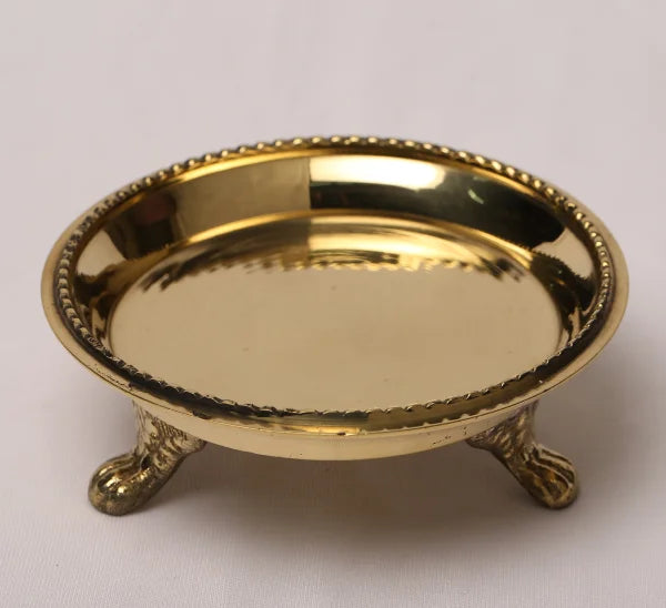 Brass Pooja Pin Tray – 3 Inches Diameter