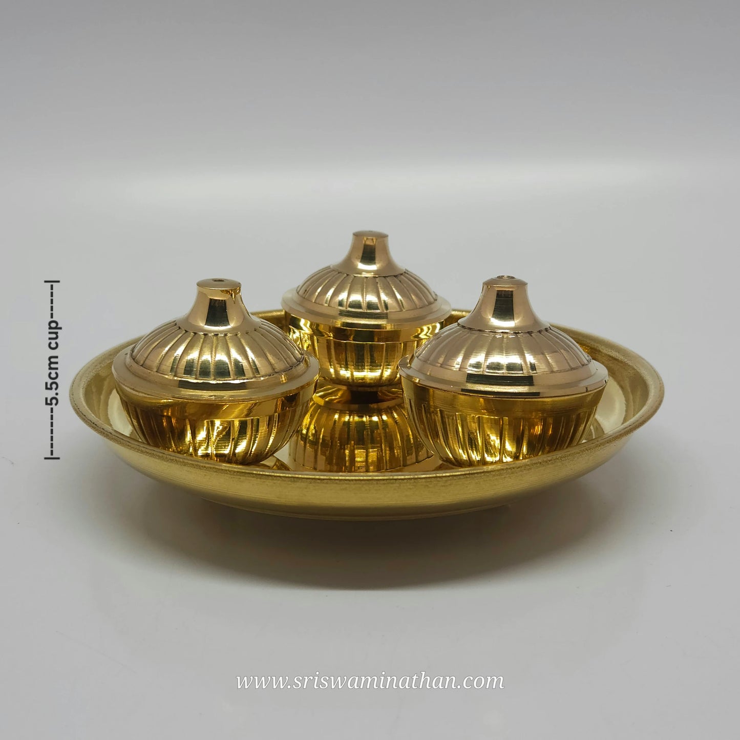 3 CUP POOJA PLATE