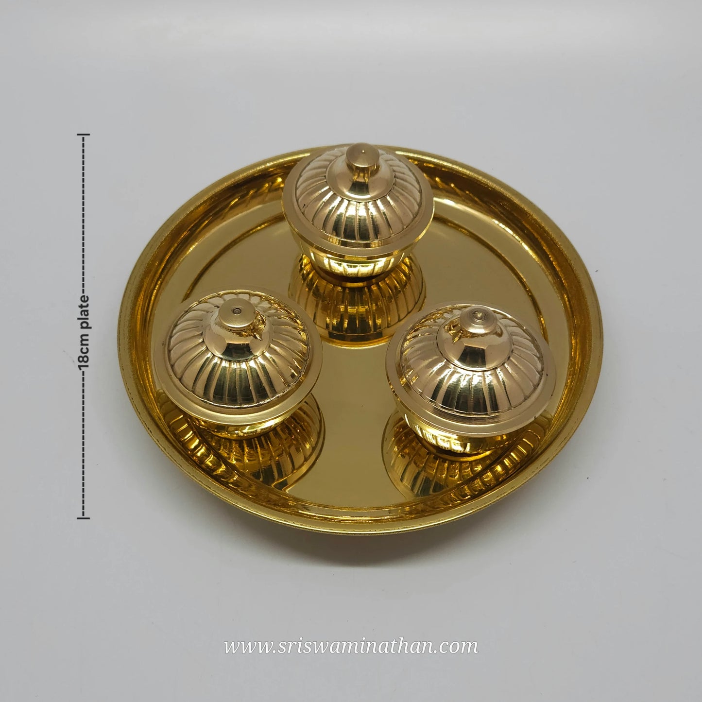 3 CUP POOJA PLATE