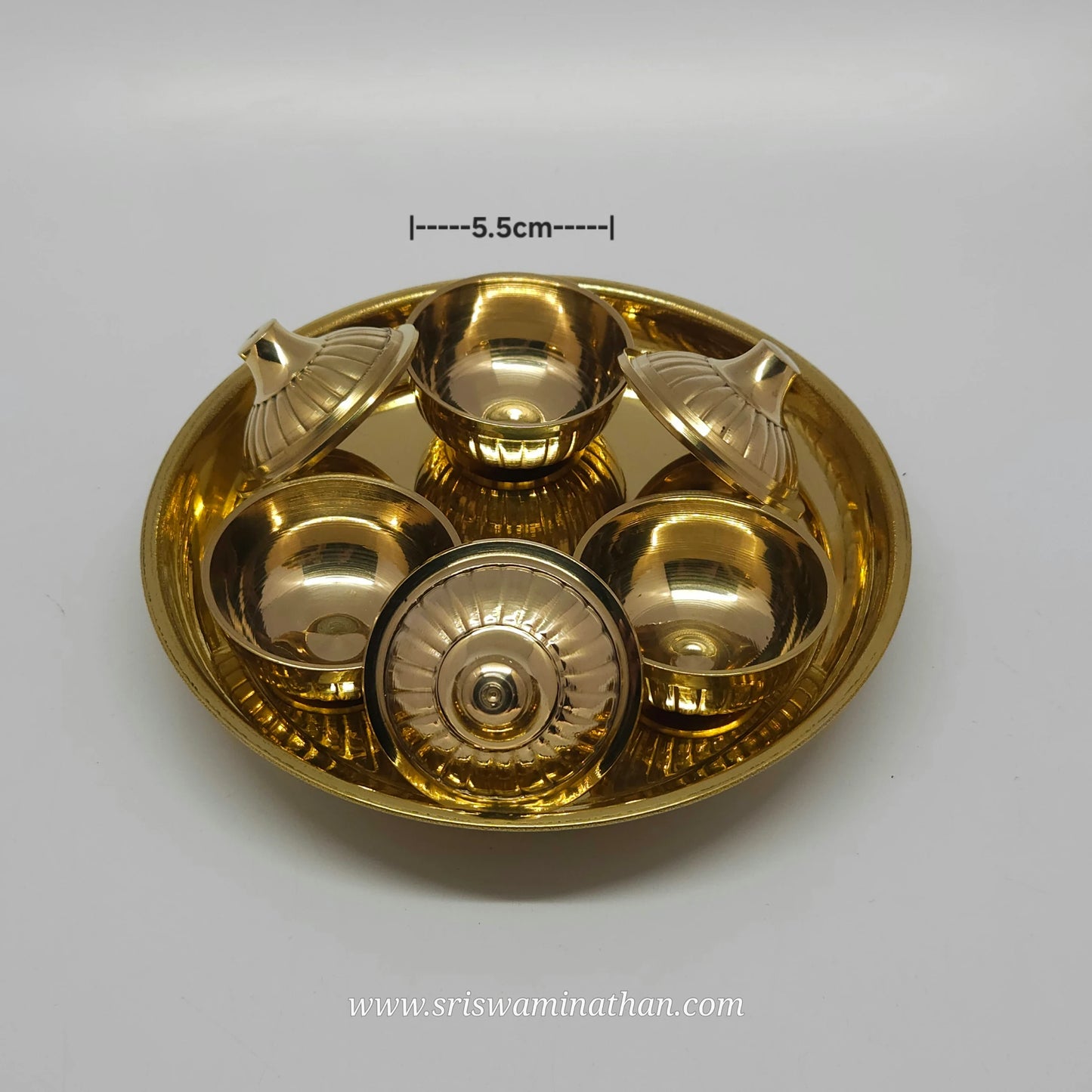 3 CUP POOJA PLATE