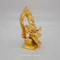 Brass Goddess Saraswati Idol – Golden Finish | 6 inch