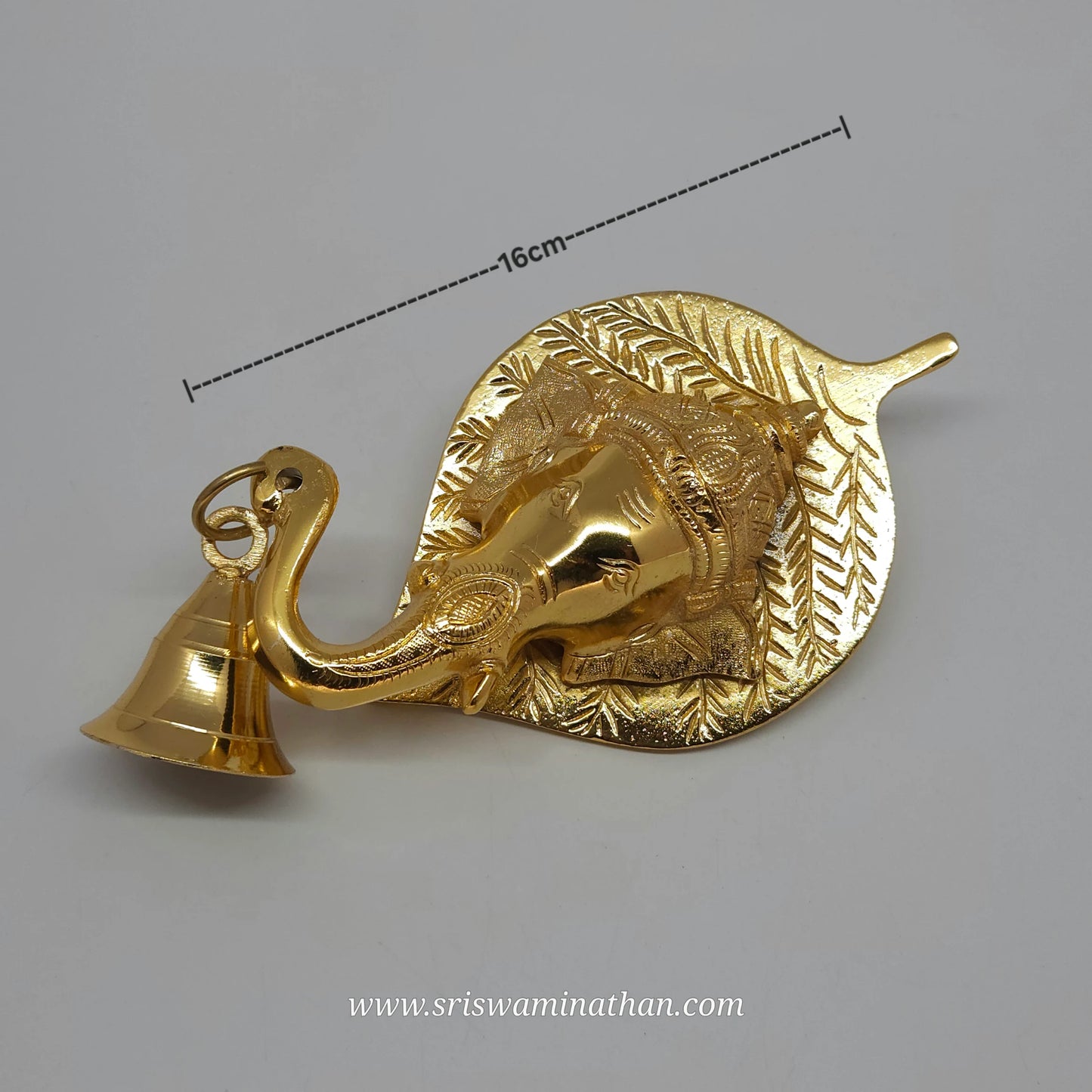 Brass Ganesha Wall Hanging with Bell – Vastu & Home Décor