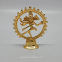 4 Inch Brass Natarajar Idol - Lord Shiva Cosmic Dance Statue