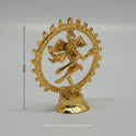4 Inch Brass Natarajar Idol - Lord Shiva Cosmic Dance Statue