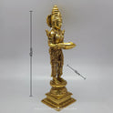 18 inch Brass Paavai Vilakku _ Traditional Deepalakshmi Temple Style Pooja Room Lamp