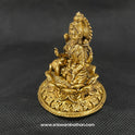 Lakshmi Sitting On Elegant Round Lotus
