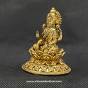 Lakshmi Sitting On Elegant Round Lotus