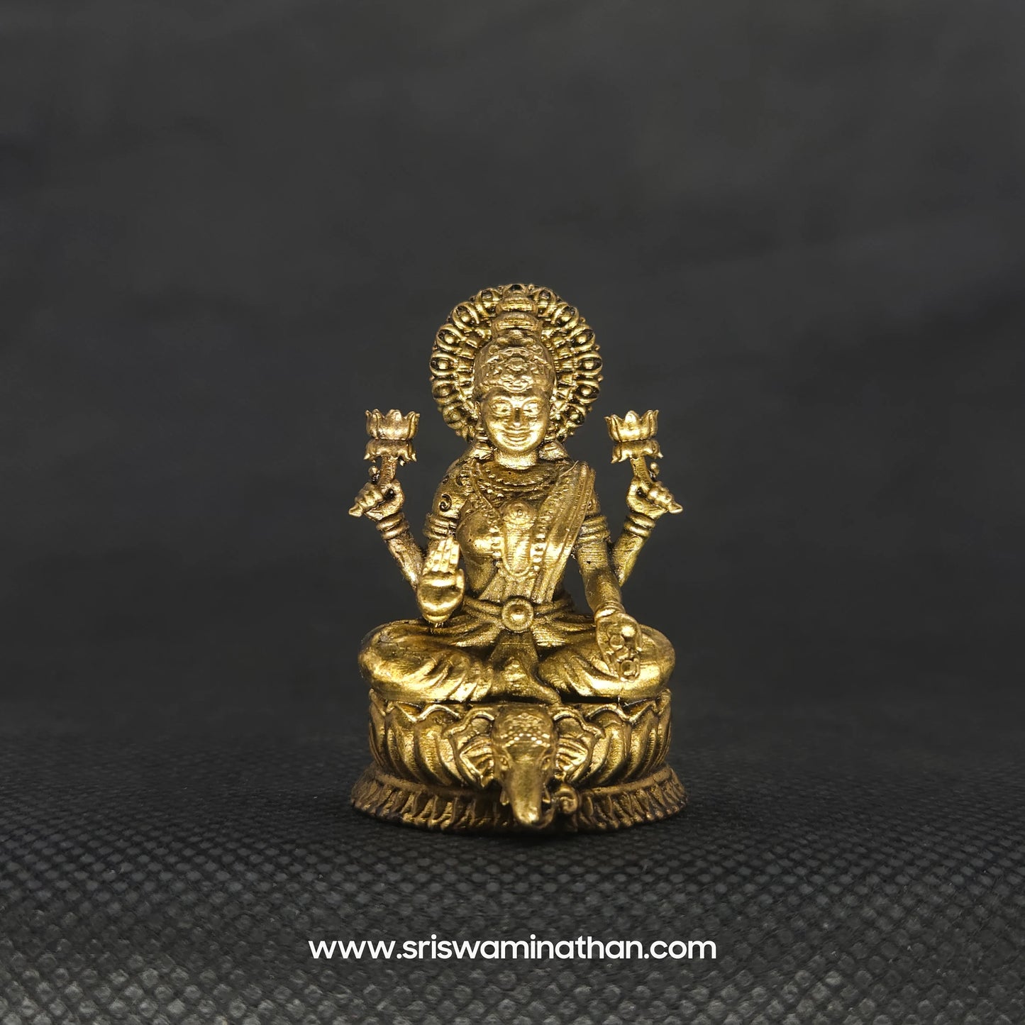 1.5" Lakshmi Seated on Elephant Head Peedam