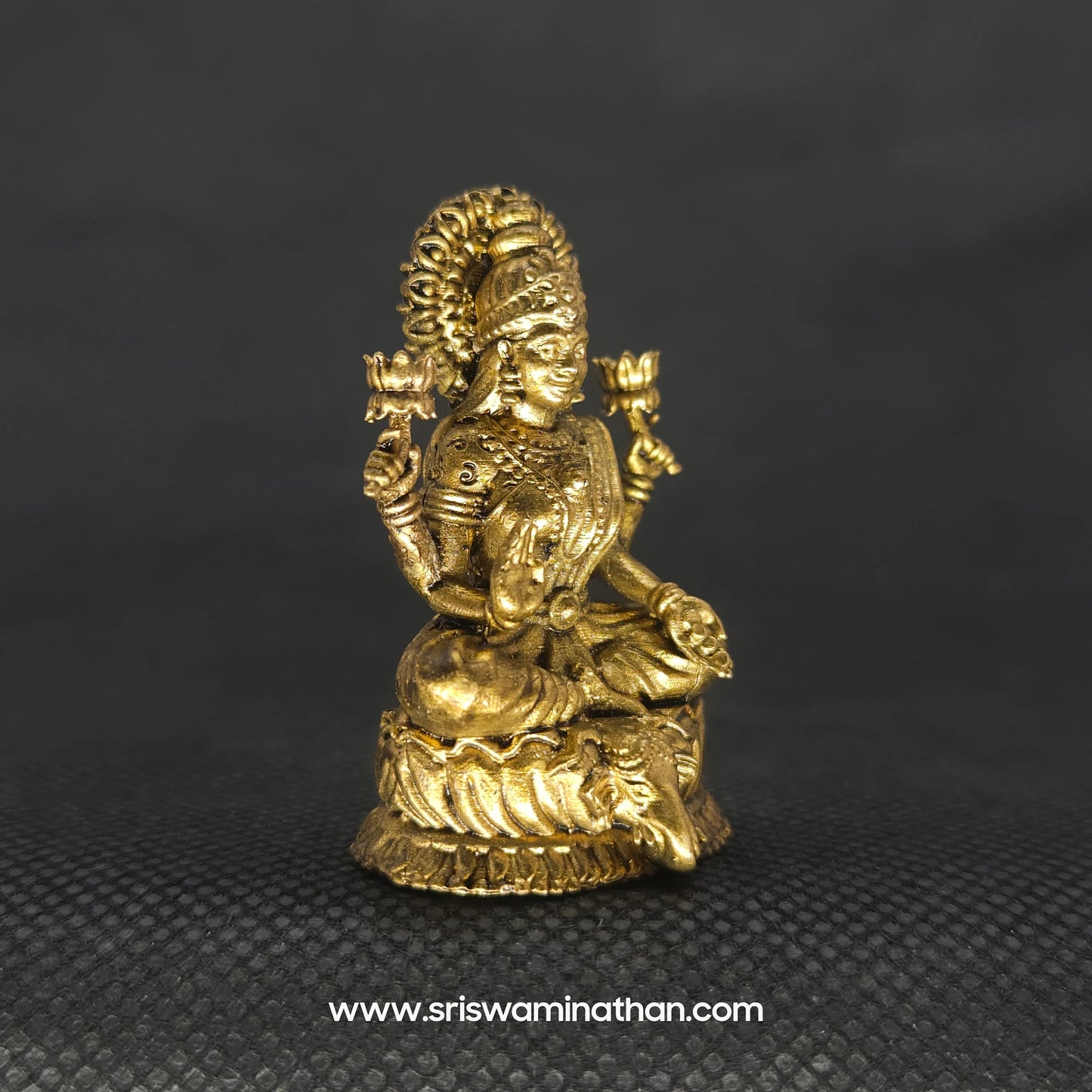 1.5" Lakshmi Seated on Elephant Head Peedam