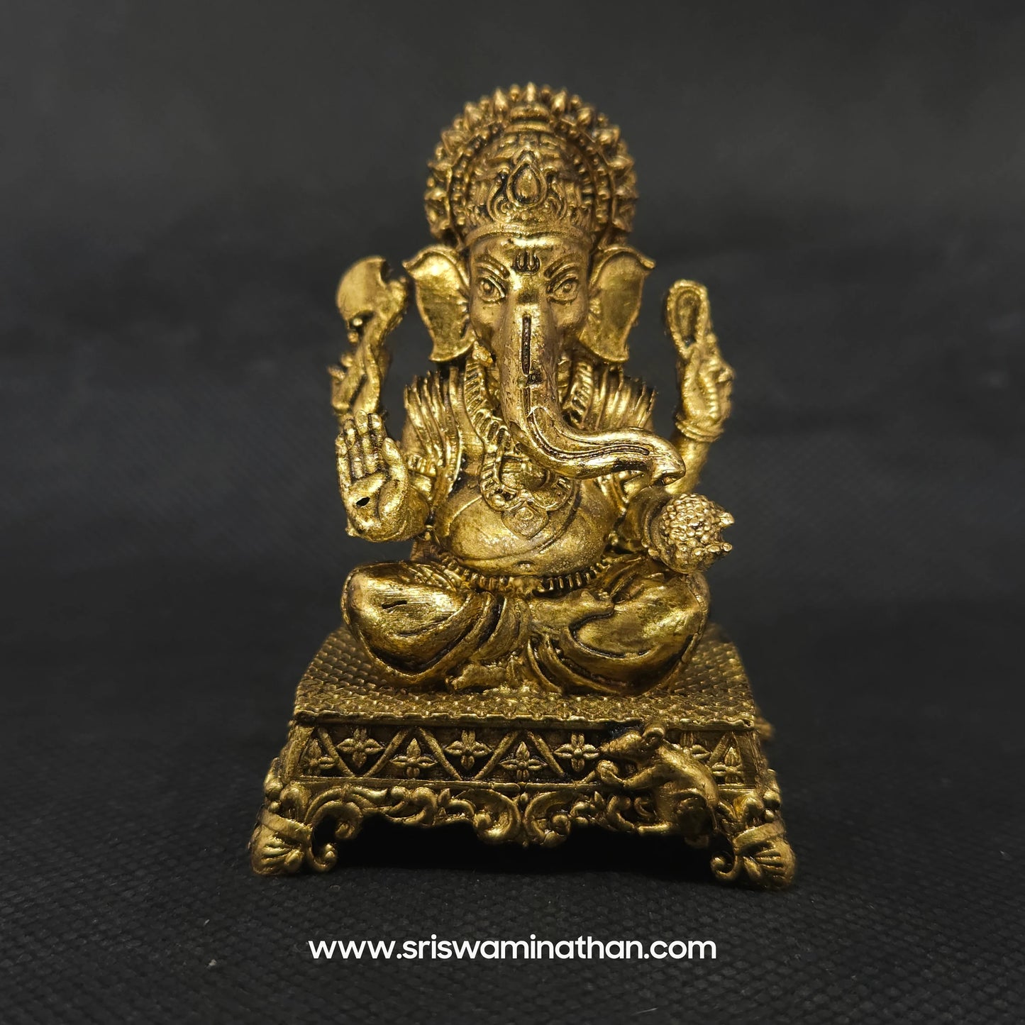 Vinayagar On Intricately Craved Peedam