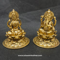 Ganesh Sitting on Elegant Round Lotus