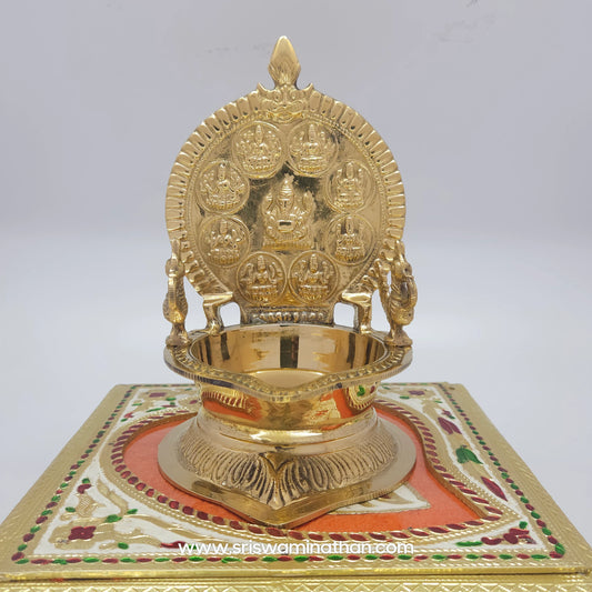 8" Ashtalakshmi Brass Oil lamp