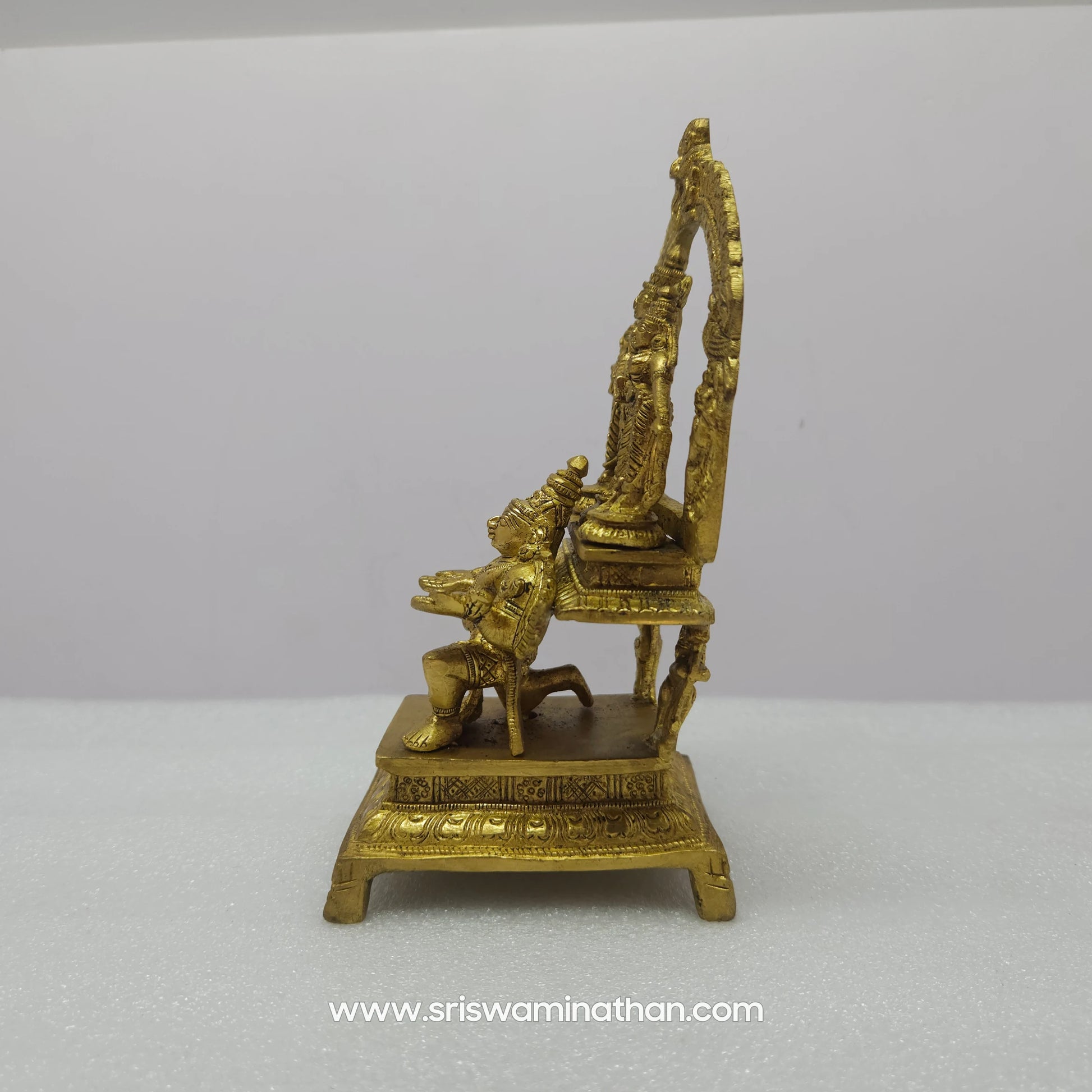 Lord Vishnu Sridevi Boodevi Garuda statue - alternate view