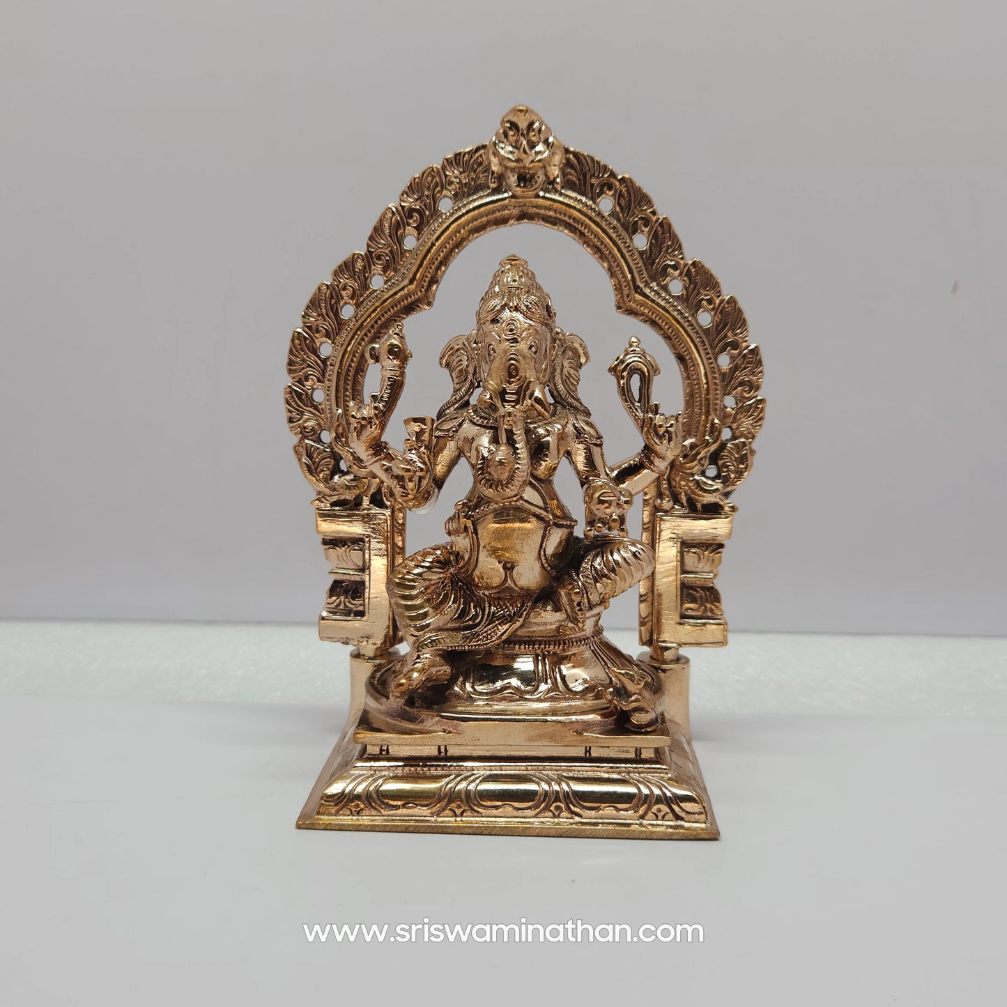 Thiruvatchi Vinayagar Panchaloha Statue 5 Inch - Ganesha on Throne