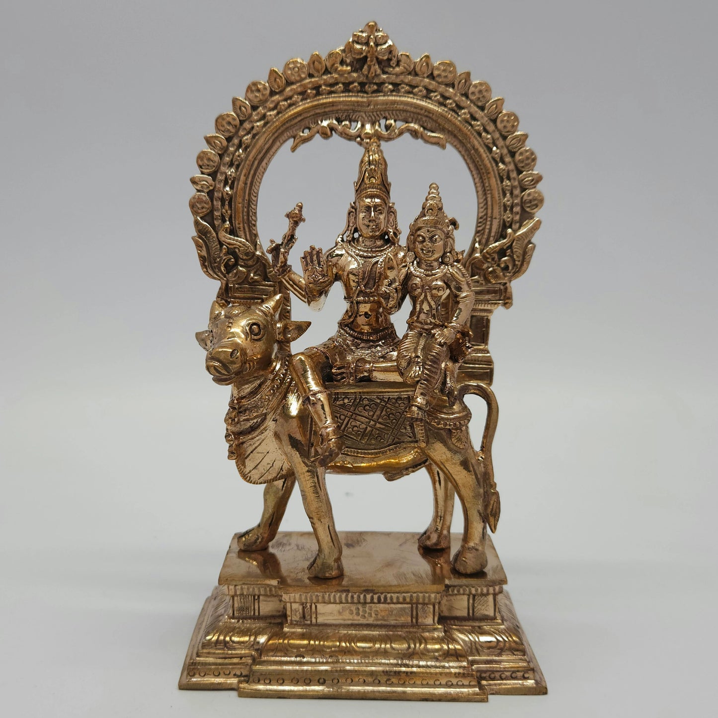 Pradosham Shiva Panchaloha Statue 8 Inch | Shiva Parvati for Pradosham Worship