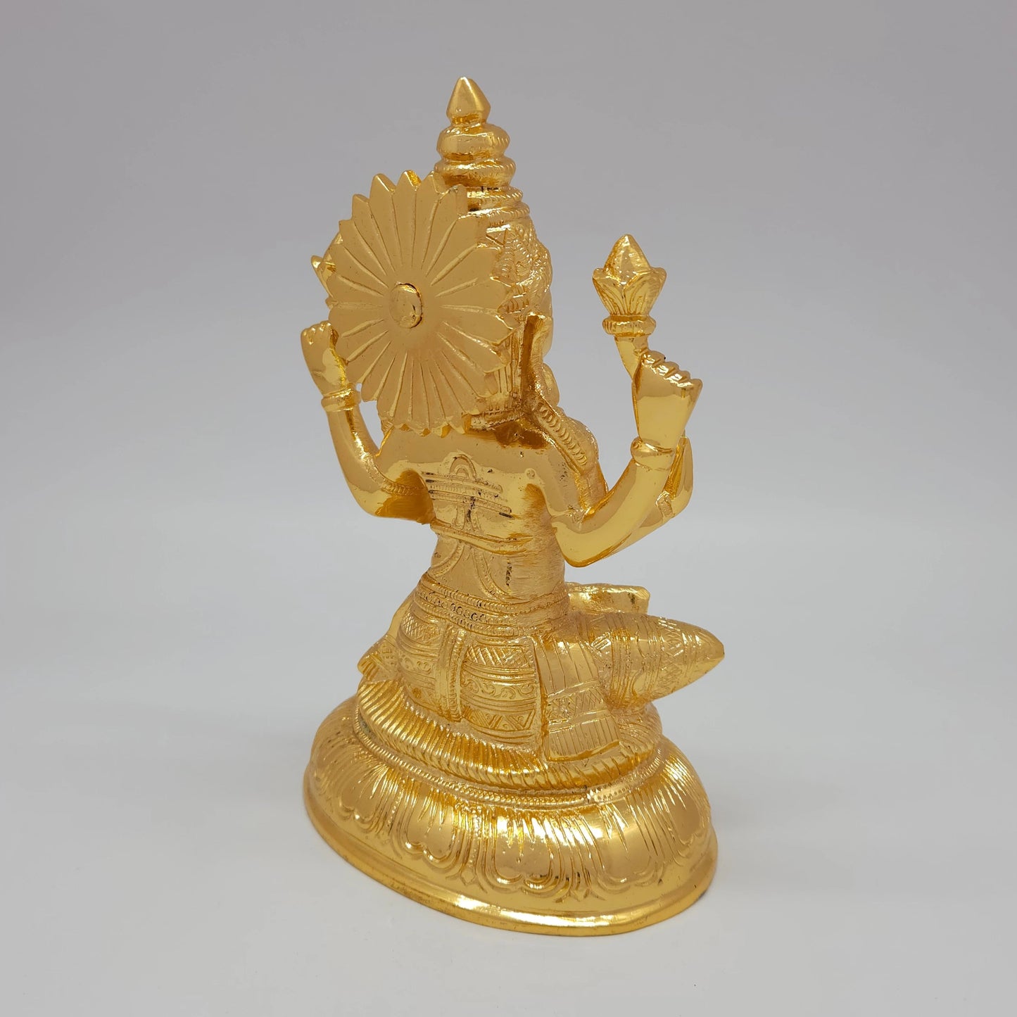 Lakshmi Brass Statue 7.5" - Goddess of Wealth & Prosperity