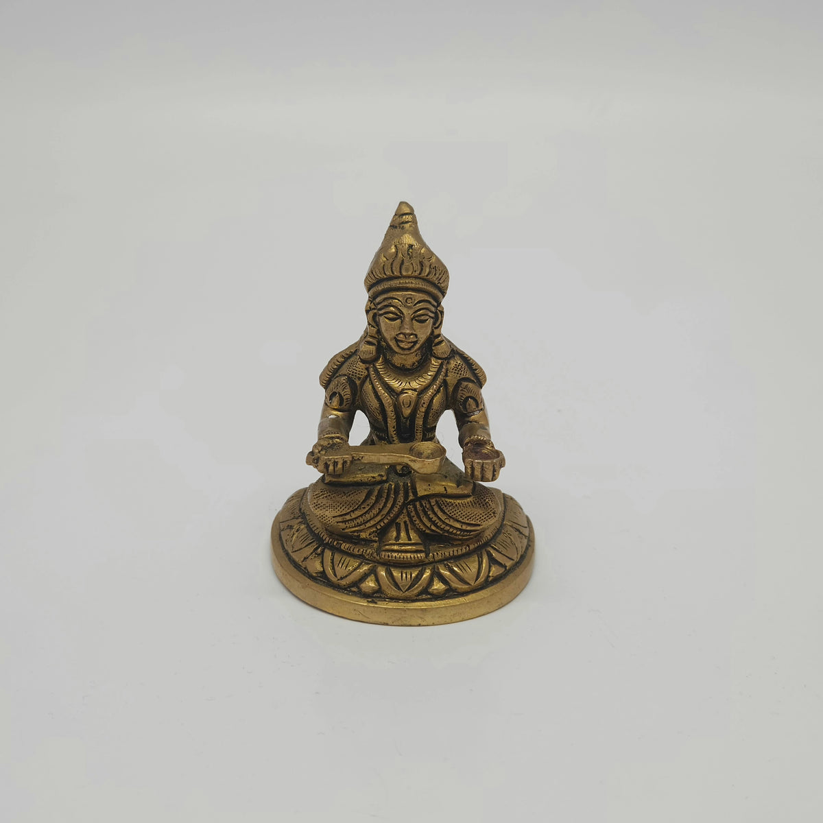 Sri Annapoorani Brass Antique Statue(540GM) – Divine Goddess of Abundance