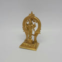 Kumbakonam Handcrafted Miniature Murugan Brass Statue with Prabhavali Arch 9.5cm / 3.7-Inch (Solid Puja-Ready Idol)