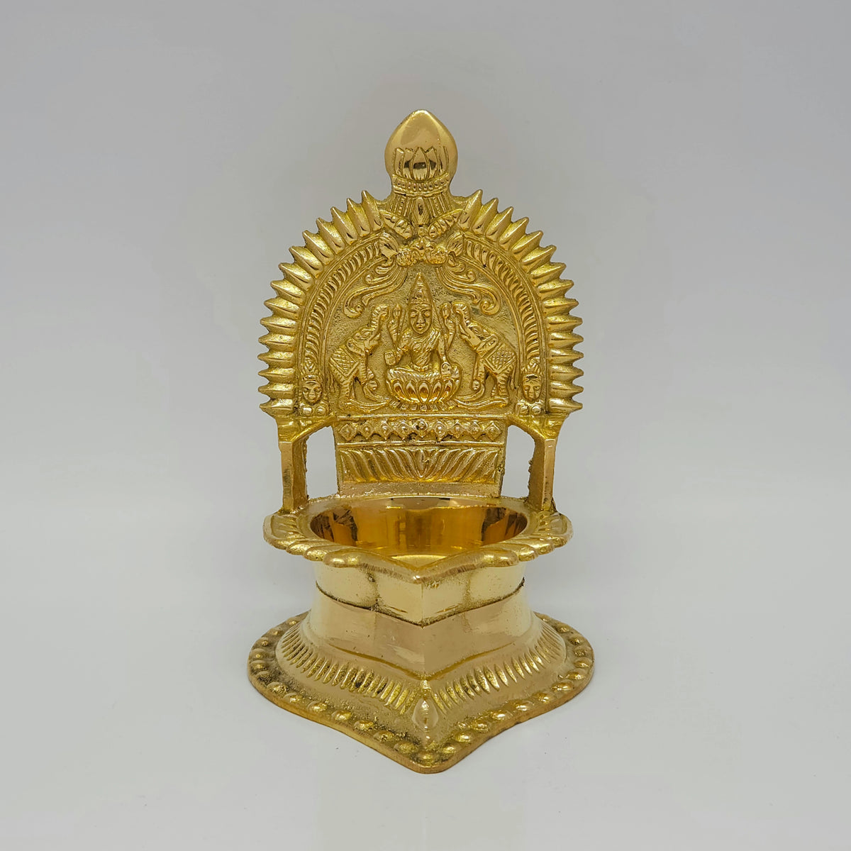 Meenakshi Kamatchi Brass Vilakku - Goddess Lamp for Pooja