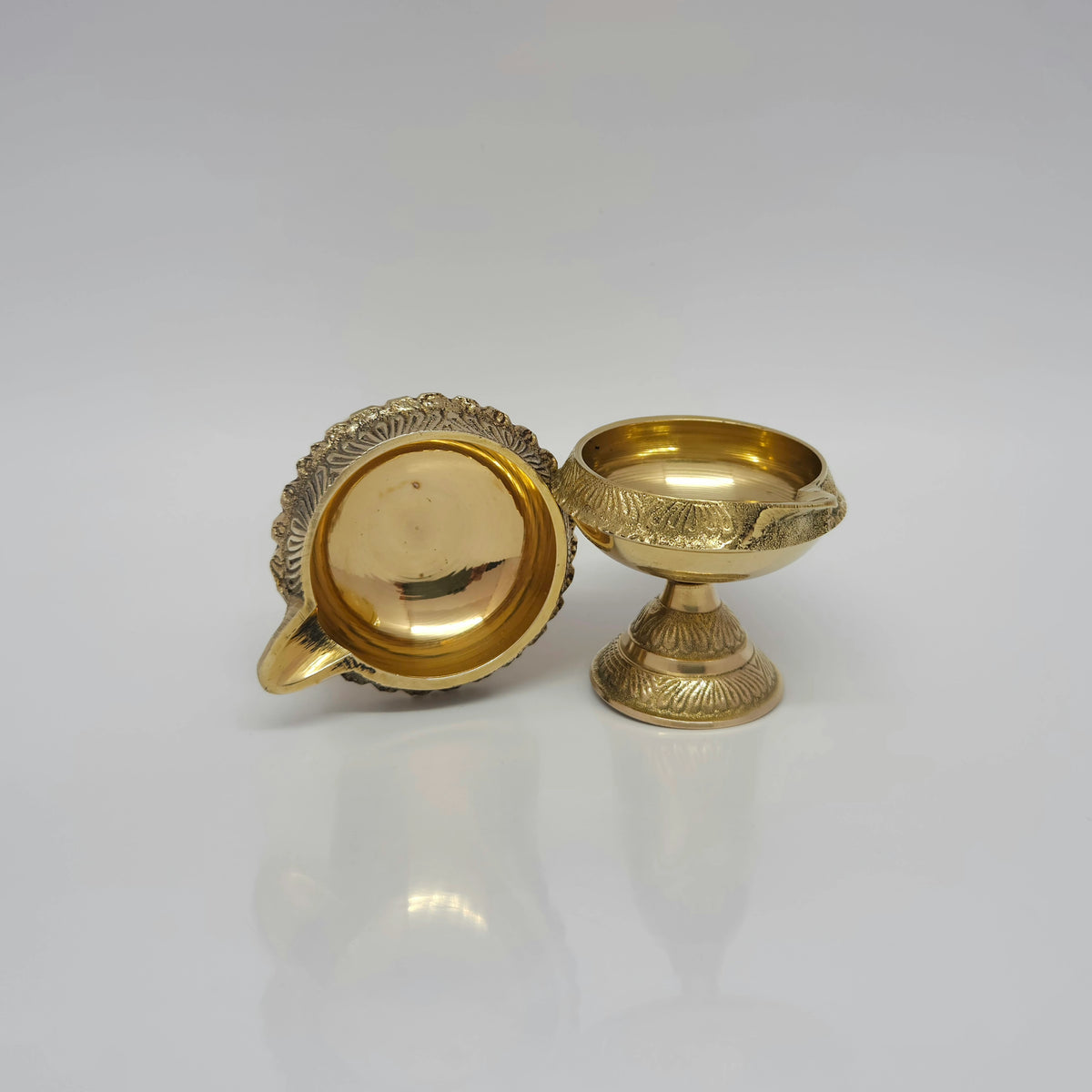 Kubera Brass Deepam - Spiritual Prosperity Oil Lamp