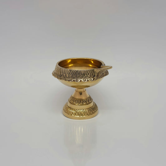 Kubera Brass Deepam - Spiritual Prosperity Oil Lamp