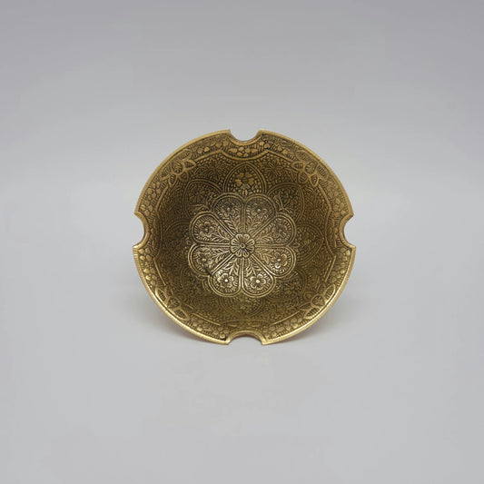 Sri Swaminathan & Co Intricate Altar Rangoli Mahal Dome Brass Bowl (4 inch)
