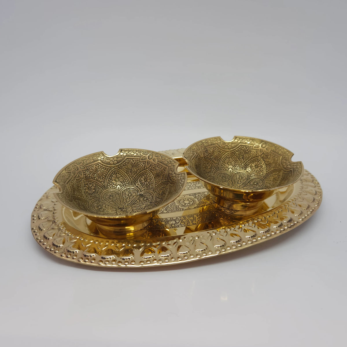 Sri Swaminathan & Co Intricate Altar Rangoli Mahal Dome Brass Bowl (4 inch)