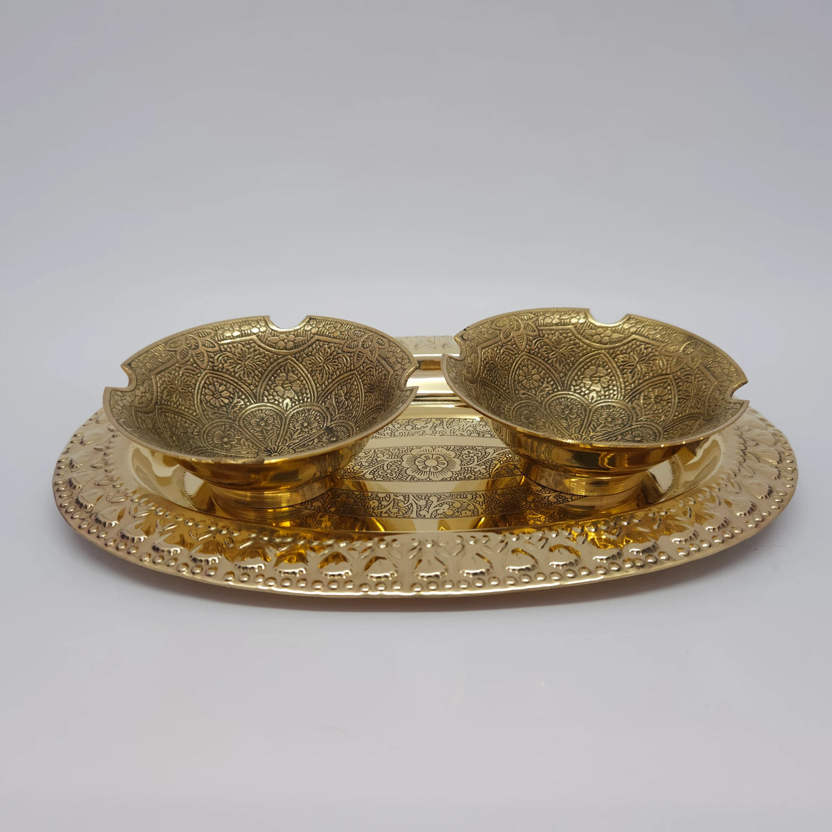 Sri Swaminathan & Co Intricate Altar Rangoli Mahal Dome Brass Bowl (4 inch)