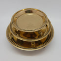 Brass Pooja Tray 3 Legs - Round Pin Tray 3" to 7" | 5 Sizes
