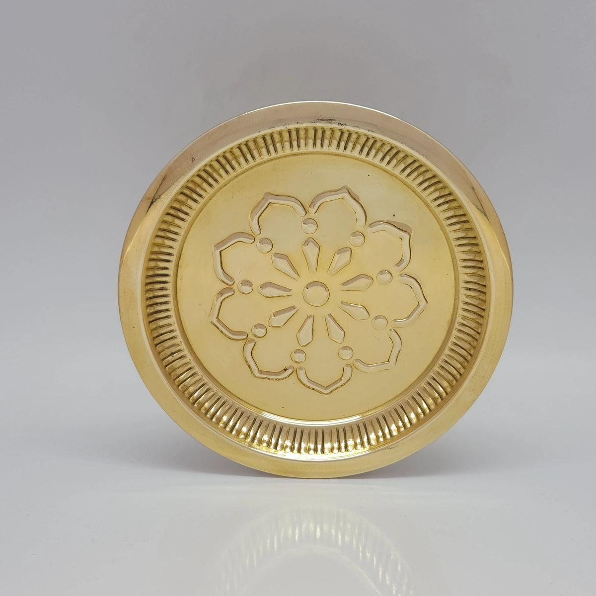 Flower design pooja plate