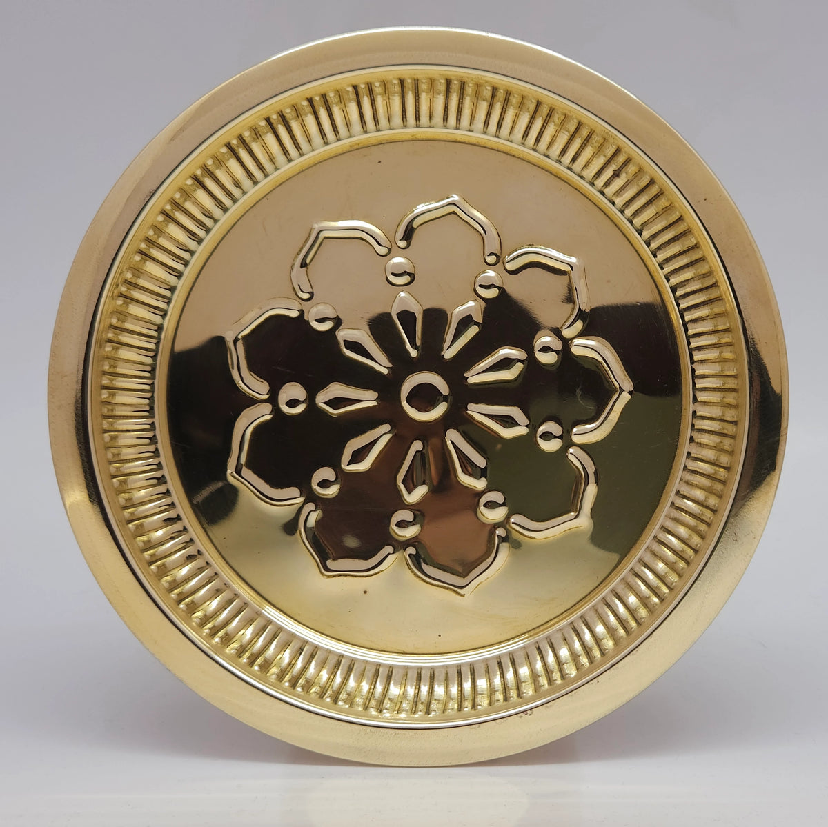 Flower design pooja plate