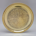 Flower engraved plate with pebbles design