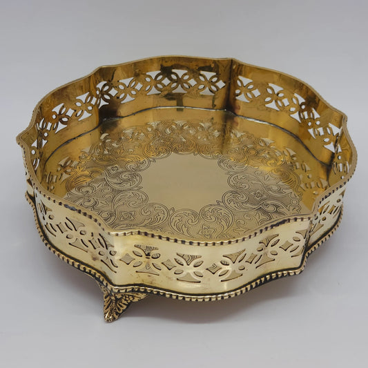 Round pahaldar jali tray