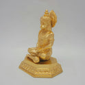 Yoga Hanuman glossy gold finish brass