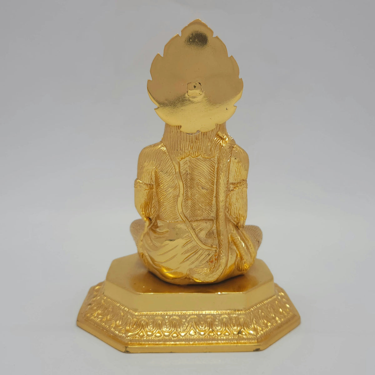Yoga Hanuman glossy gold finish brass