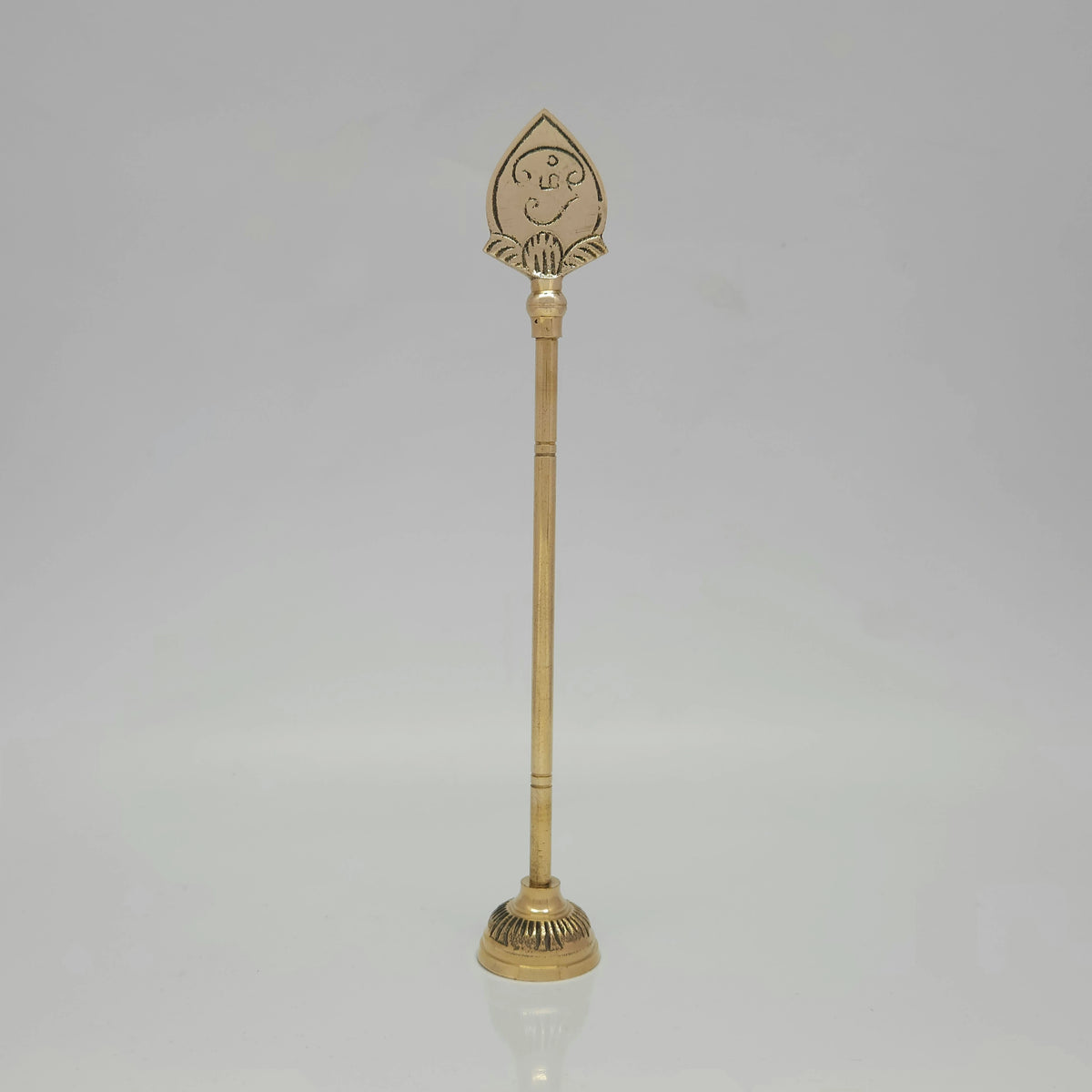 Brass Vel Ayutham  -  Murugan Thiruvadi Symbol for Pooja & Temple Decor