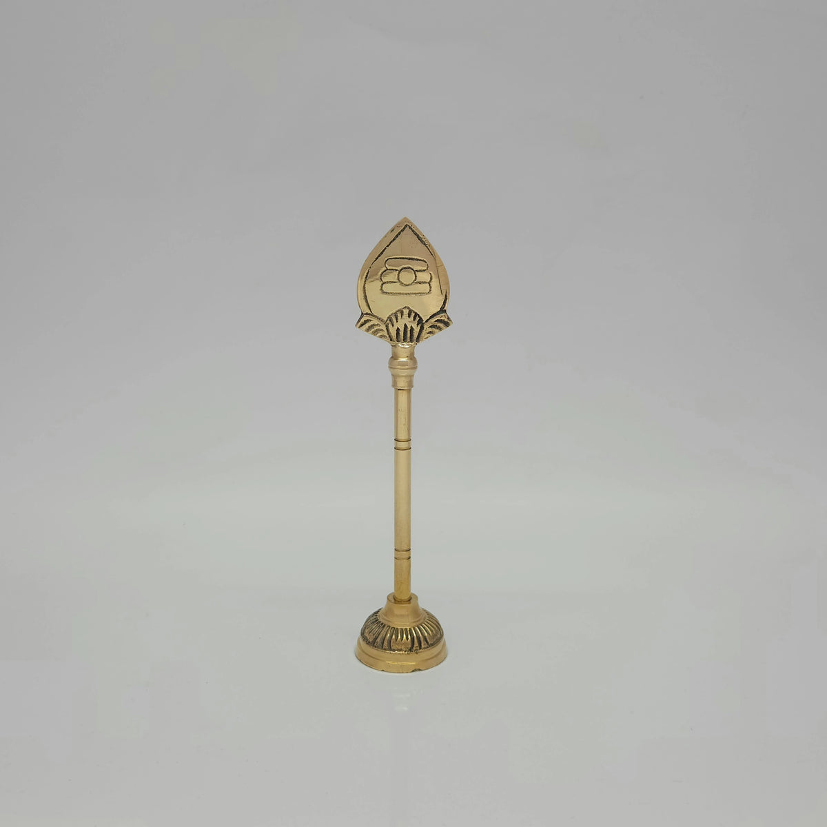 Brass Vel Ayutham  -  Murugan Thiruvadi Symbol for Pooja & Temple Decor