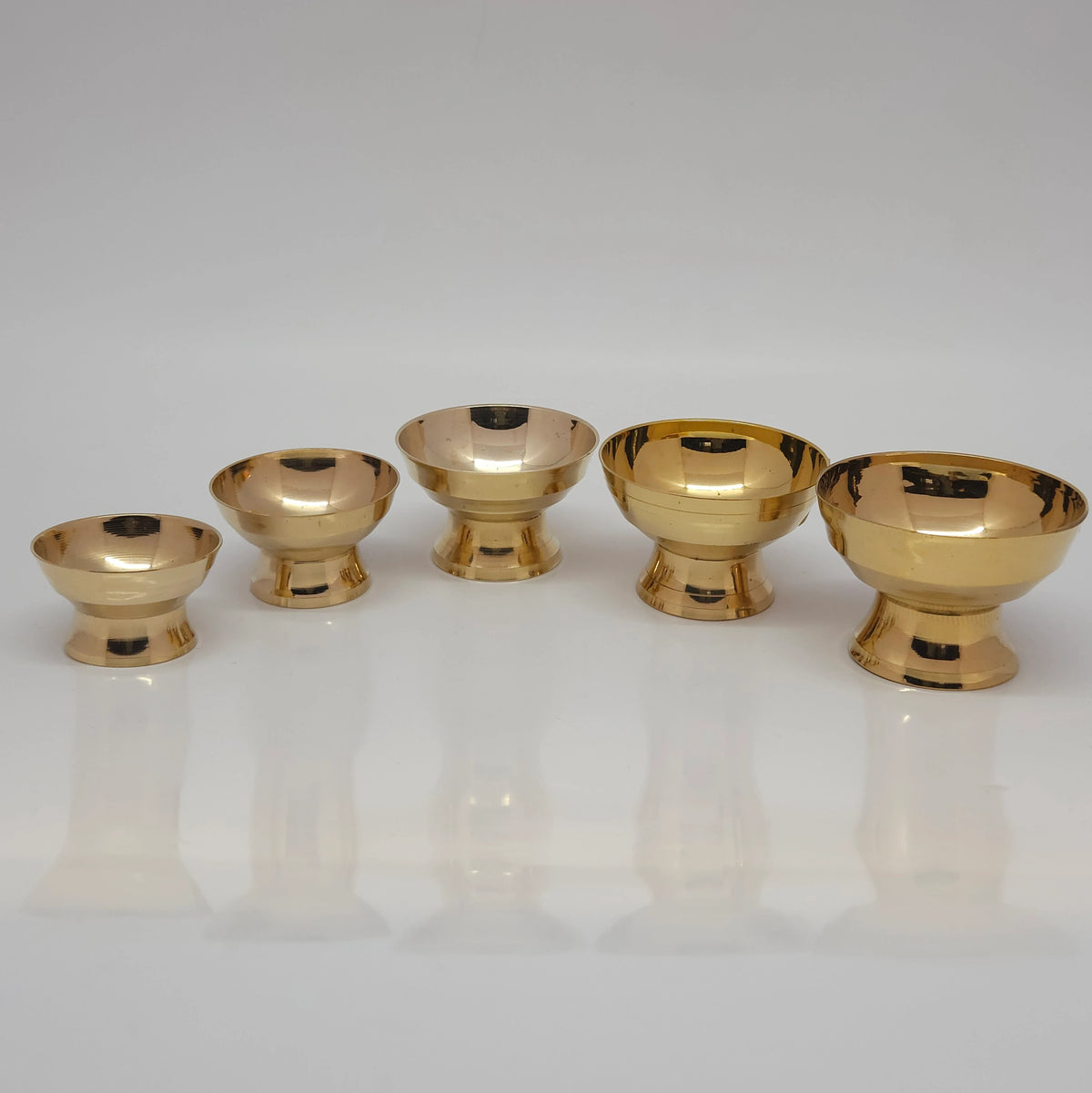 Traditional Brass Multi Purpose Pedestal Bowl / Mini Haldi Kumkum Katori Collection