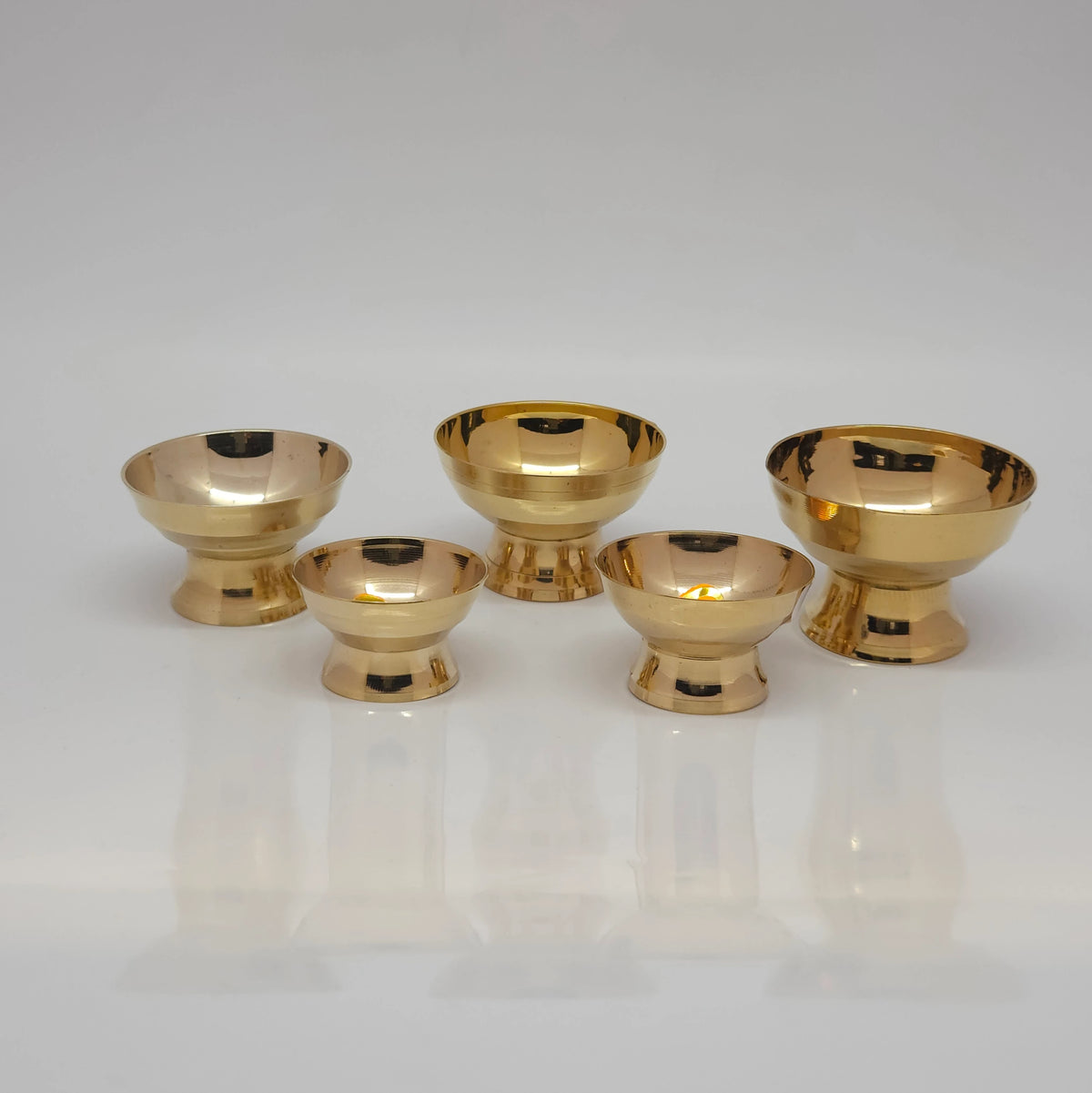 Traditional Brass Multi Purpose Pedestal Bowl / Mini Haldi Kumkum Katori Collection
