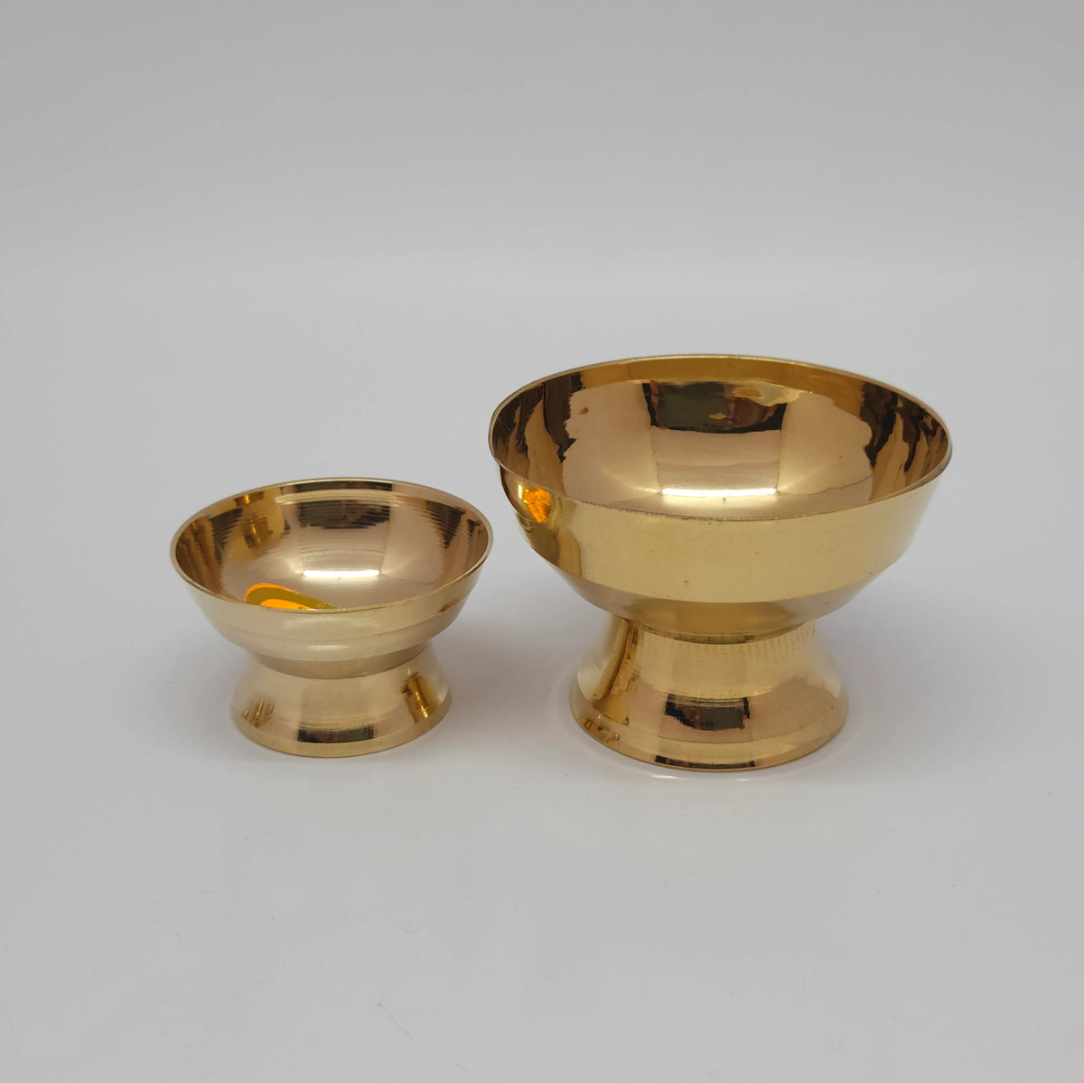 Traditional Brass Multi Purpose Pedestal Bowl / Mini Haldi Kumkum Katori Collection