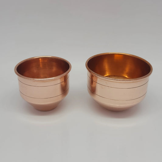 Copper Vattil Bowl 3" to 7" - Traditional Pooja Vessel | 5 Sizes