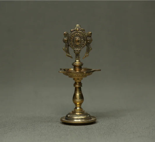 BRASS CHAKRA DEEPAM ANTIQUE