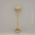 Brass Vel Ayutham  -  Murugan Thiruvadi Symbol for Pooja & Temple Decor