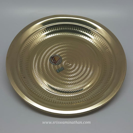 Polished Brass Thambalam Plate – 10 to 16 Inches – Traditional Pooja & Serving Tray
