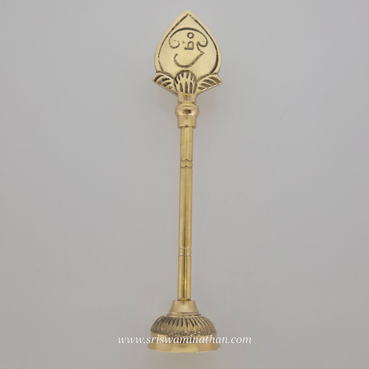 Brass Vel Ayutham  -  Murugan Thiruvadi Symbol for Pooja & Temple Decor