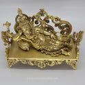 ANANTA GANAPATI - ETERNAL BRASS GANESHA RESTING ON ORNATE THRONE