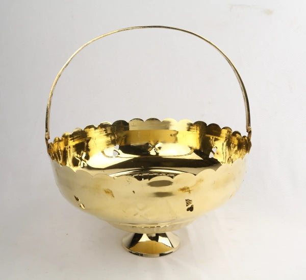 Brass Sheet Basket With Casted Handle 8