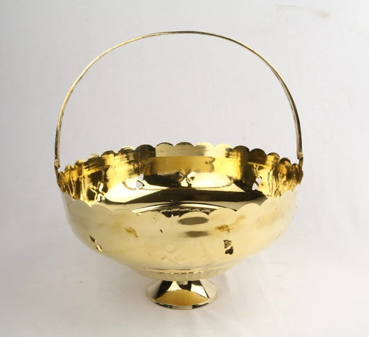 Brass Sheet Basket With Casted Handle 8